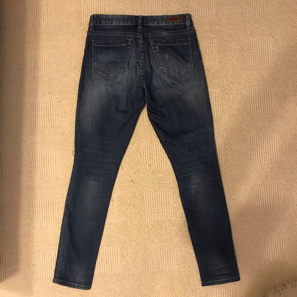 Blank NYC Dark Washed Skinny Jeans (distressed) - Picture 2 of 3